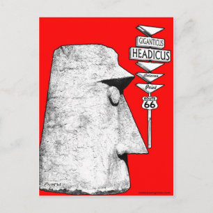Carte Postale Giganticus Headicus Route 66 Antares signe routier