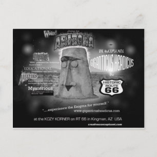 Carte Postale giganticus headicus Salutations de la route AZ 66
