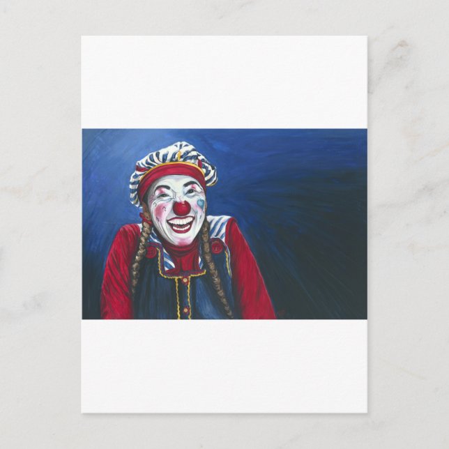 Carte Postale Giggles la peinture clown (Devant)