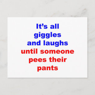 Carte Postale Giggles & Laughs Pantalon Pees