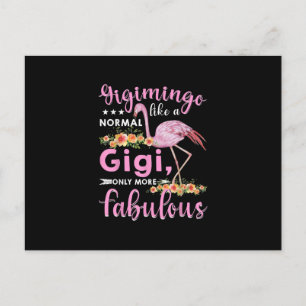Carte Postale Gigimingo Comme Un Flamant rose Gigi Normal Mors D