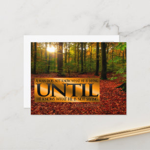 Carte Postale Gilbert K. Chesterton Citation Inspirationnelle "D