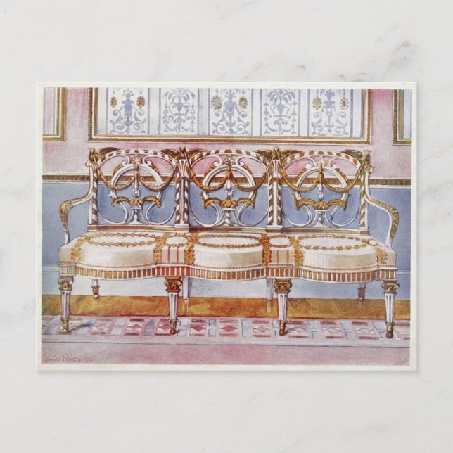 Carte Postale Gilet blanc et plateau peint par Edwin Foley (Devant)