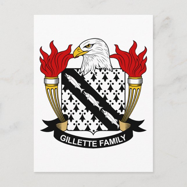 Carte Postale Gillette Family Crest (Devant)