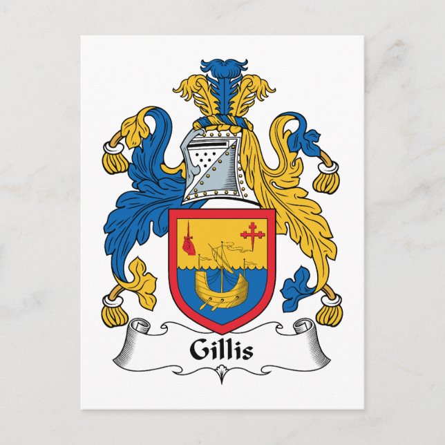 Carte Postale Gillis Family Crest (Devant)