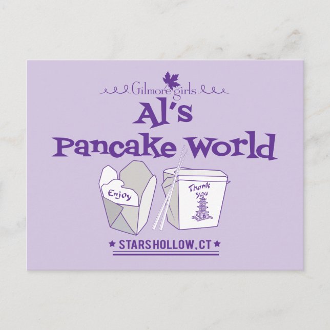 Carte Postale Gilmore Girls | Al's Pancake World (Devant)
