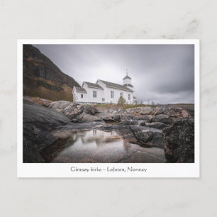 Carte Postale Gimsoy Church Lofoten Norvège