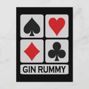 Carte postale Gin Rummy