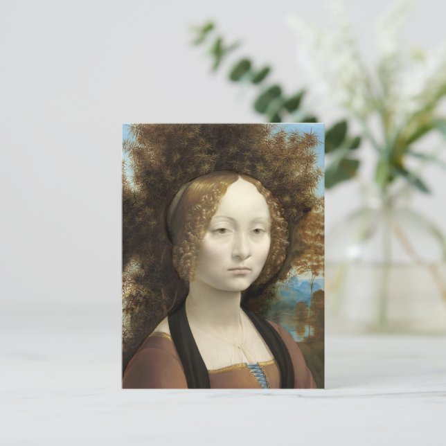 Carte Postale Ginevra de' Benci Leonardo da Vinci (Debout devant)