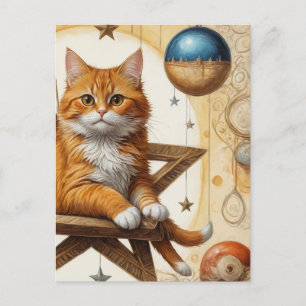 Carte Postale Ginger Kitty Christmas