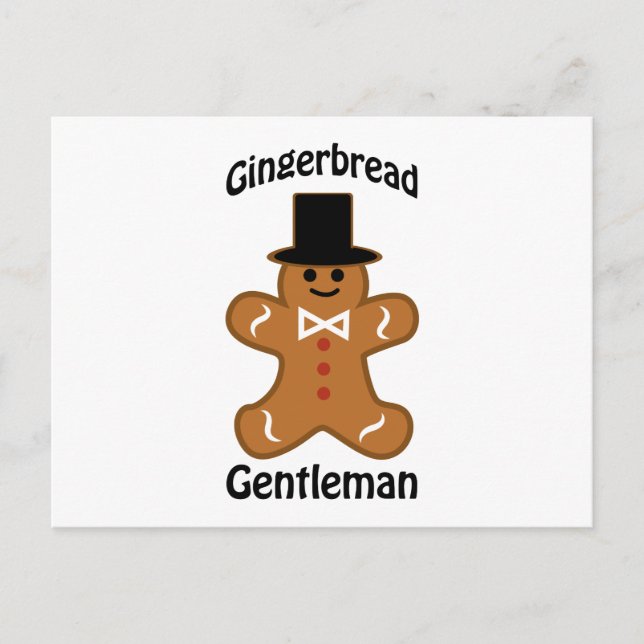 Carte Postale Gingerbread Gentleman (Devant)
