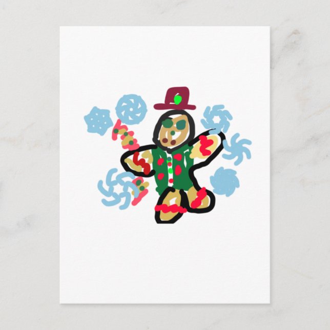 Carte Postale Gingerbread man dance (Devant)