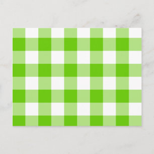Carte Postale Gingham Vert Kiwi