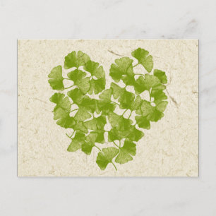 Carte Postale Ginkgo Leaf Heart