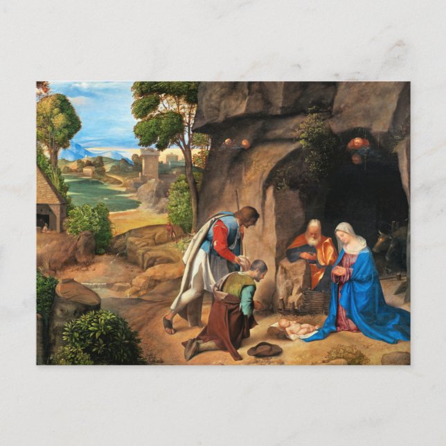 Carte Postale Giorgione - L'Adoration des bergers (Devant)