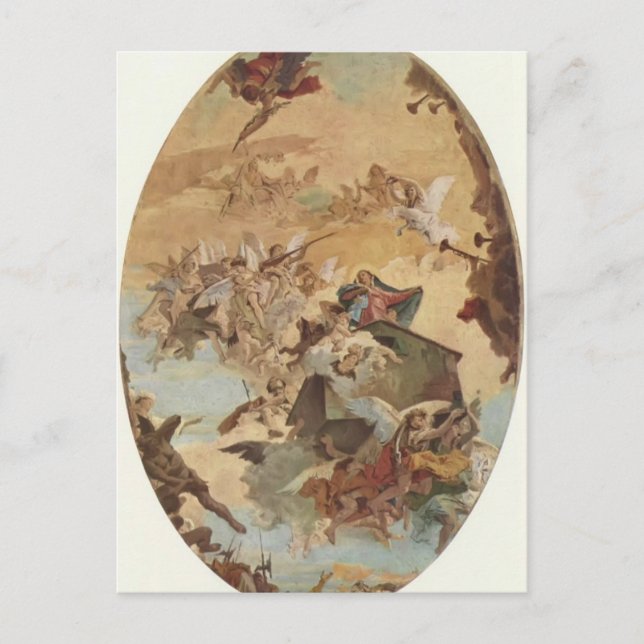 Carte Postale Giovanni Tiepolo : Transport de la Maison Sainte (Devant)