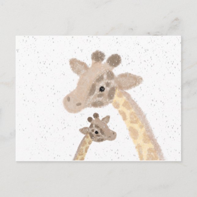 Carte postale girafe (Devant)