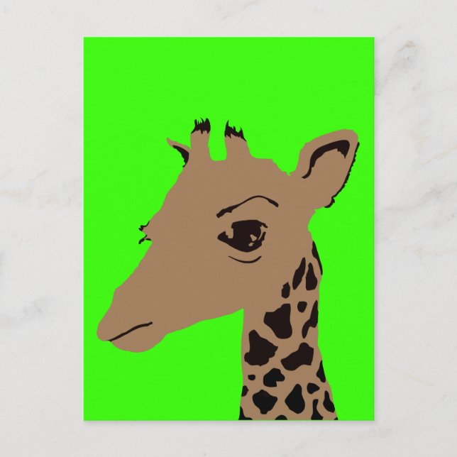 Carte Postale girafe (Devant)