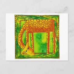 Carte Postale Girafe à motifs