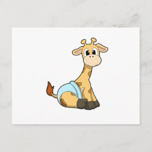 Carte Postale Girafe avec caleçon