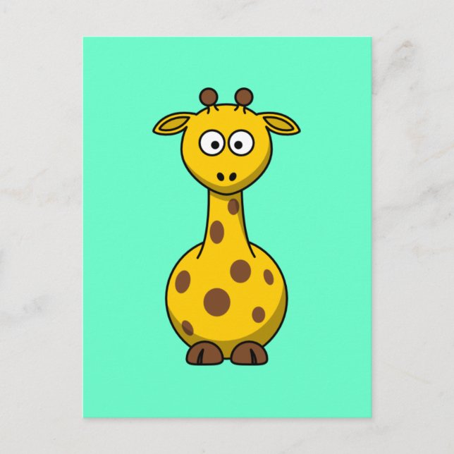Carte Postale Girafe mignonne de bande dessinée (Devant)