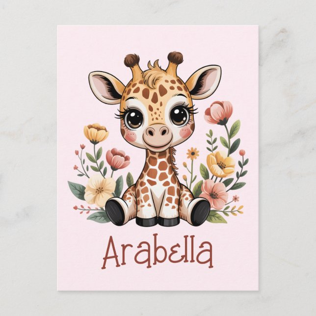 Carte Postale Giraffe (Devant)