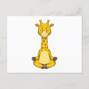 Carte Postale Giraffe à la méditation de Yoga