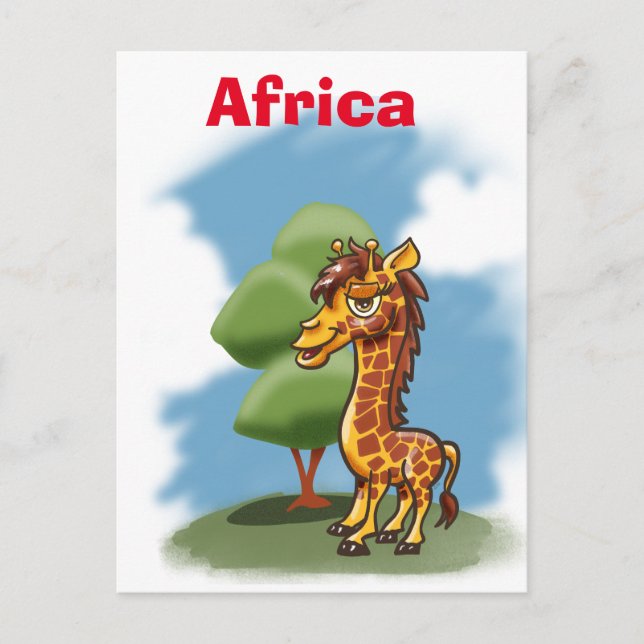 Carte Postale Giraffe Afrique (Devant)