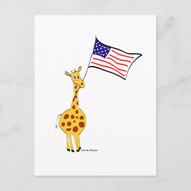 Carte Postale Giraffe américaine (Devant)