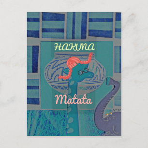 Carte Postale Giraffe Art Joueuse : Un Plaisir Africain