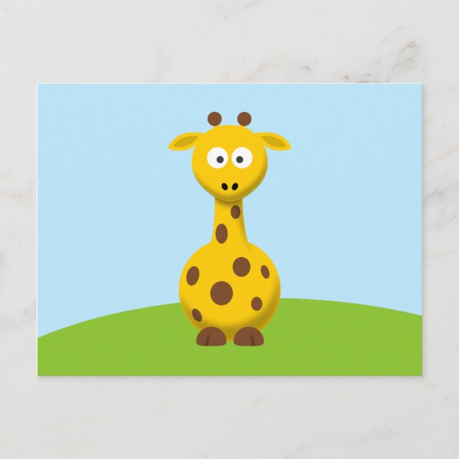 Carte Postale Giraffe de dessin (Devant)