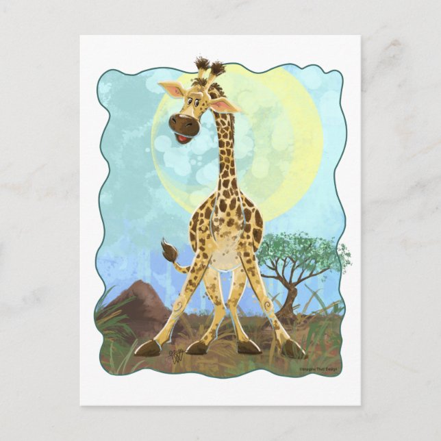 Carte Postale Giraffe de la Parade Animale (Devant)
