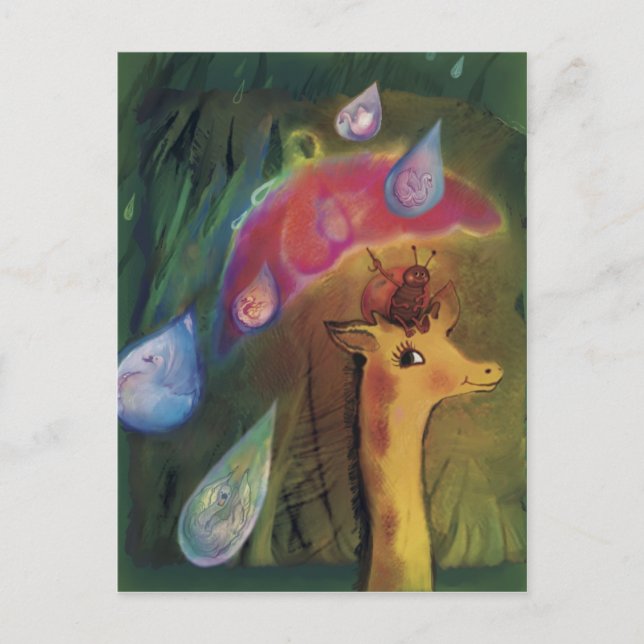 Carte Postale Giraffe et Ladybug*** (Devant)