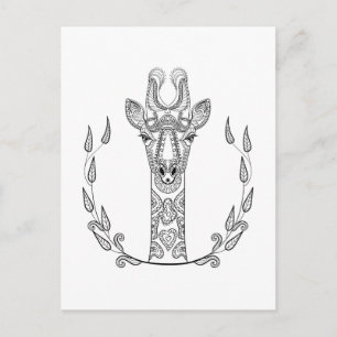 Carte Postale Giraffe inspirée
