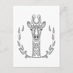 Carte Postale Giraffe inspirée