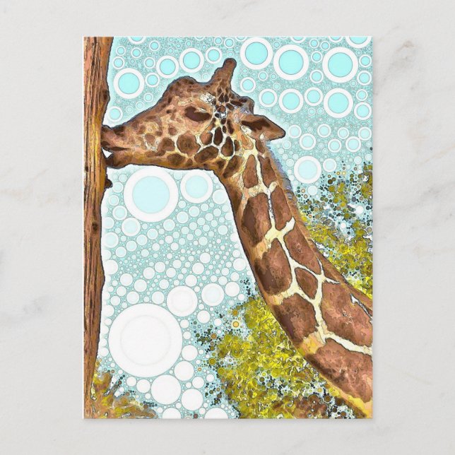 Carte postale Giraffe Kiss (Devant)