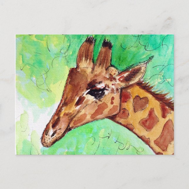 Carte postale Giraffe Love (Devant)