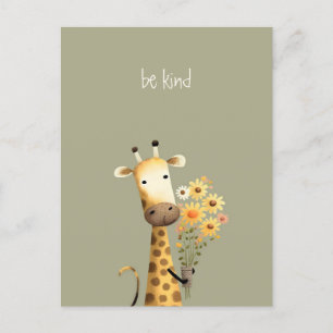Carte Postale Giraffe - Soyez gentil