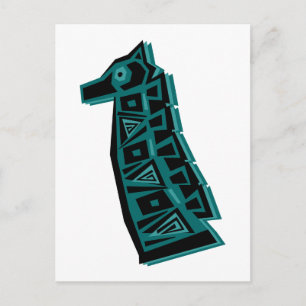 Carte Postale Giraffe verte