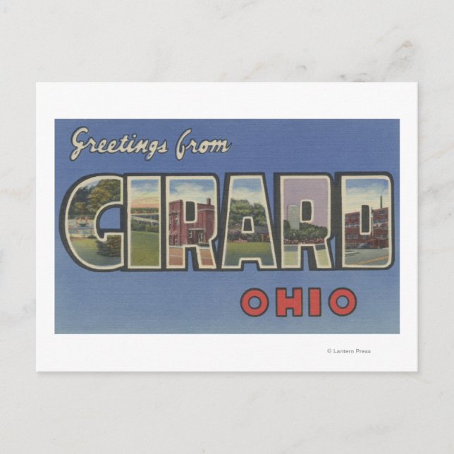 Carte Postale Girard, OhioGrandes lettres ScènesGirard, OH (Devant)