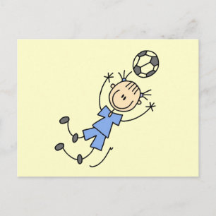 Carte Postale Girl Blue Soccer Uniform Tshirts et cadeaux