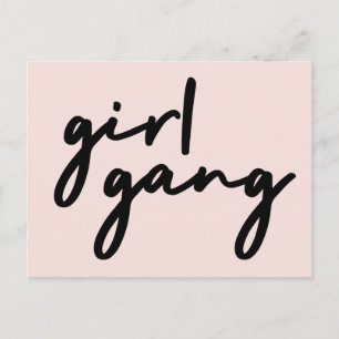 Carte Postale Girl Gang   Le Féminisme Moderne Puissance Fille R
