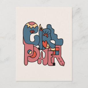 Carte Postale Girl Power