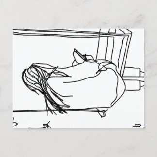 Carte Postale Girl Reading on a Swing