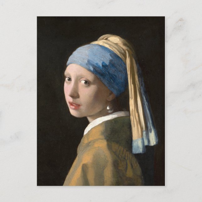 Carte Postale Girl with the pearl earring - Johannes Vermeer (Devant)