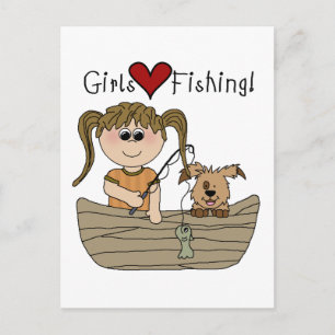 Carte Postale Girls Love Fishing