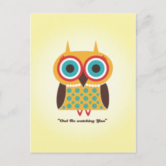 Carte Postale Girly Owl