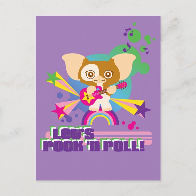 Carte Postale Gizmo | Let's Rock 'n Roll (Devant)