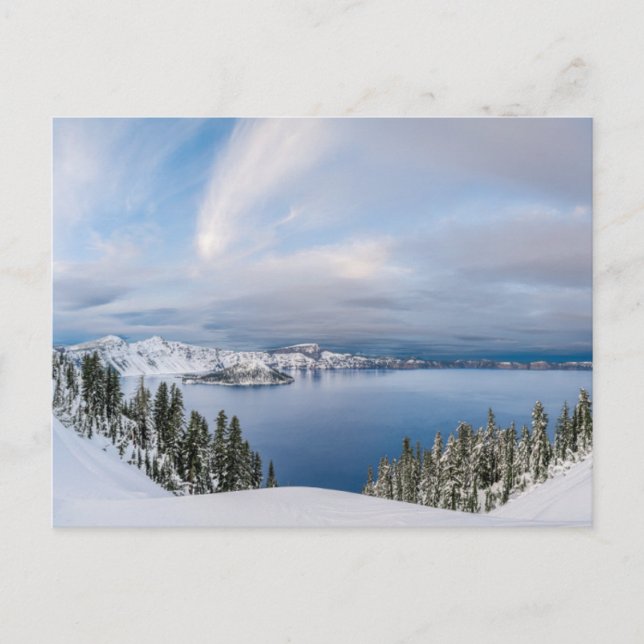 Carte Postale Glace & Neige | Crater Lake Oregon (Devant)
