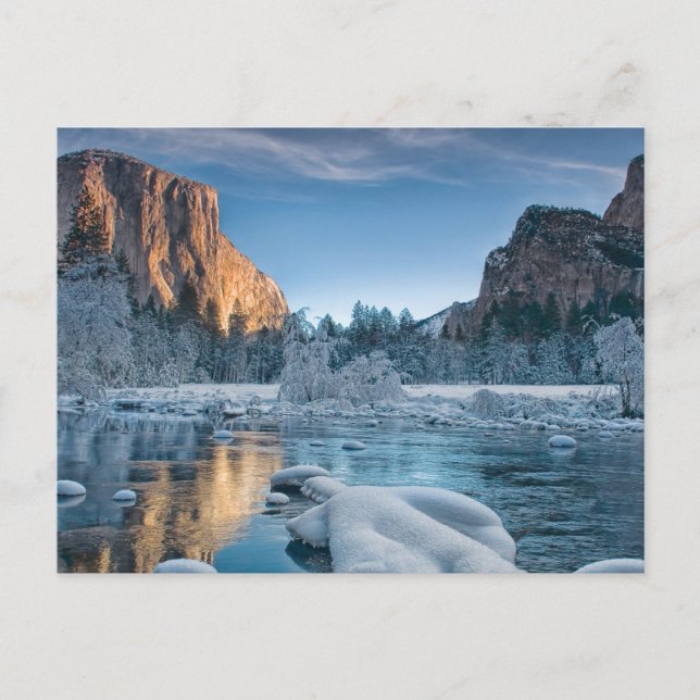 Carte Postale Glace & Neige | Givre dans la vallée de Yosemite (Devant)